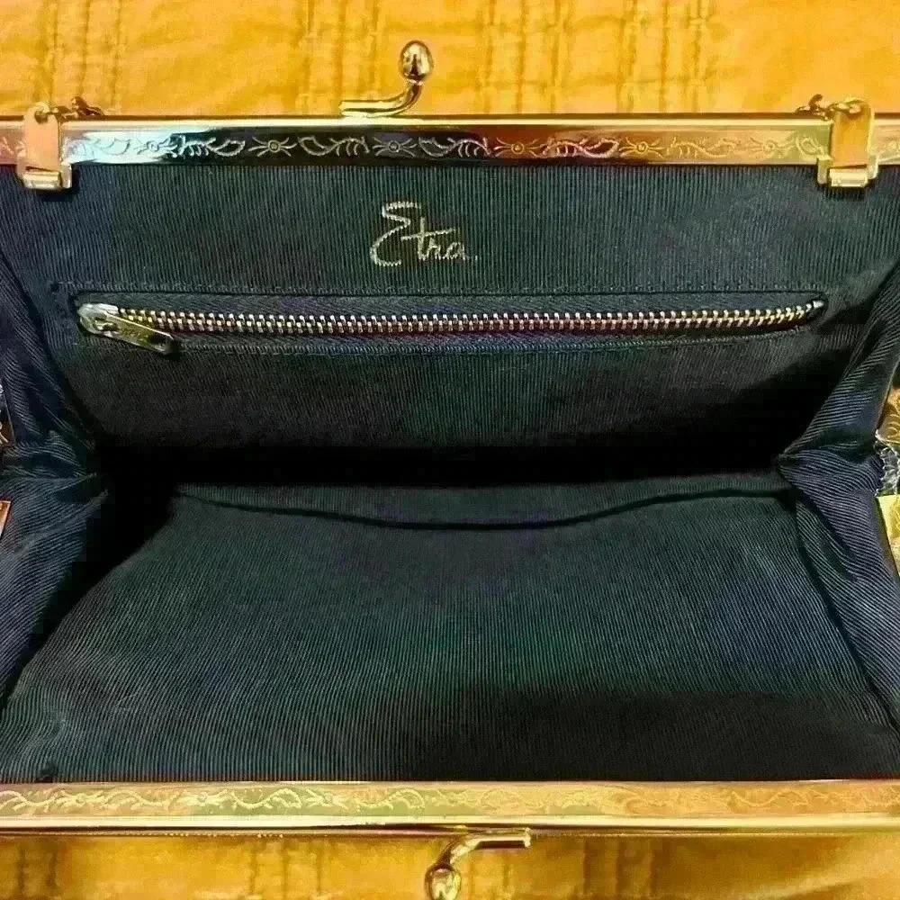 Vintage Etra Leather Clutch, Purse - Picture 3 of 4